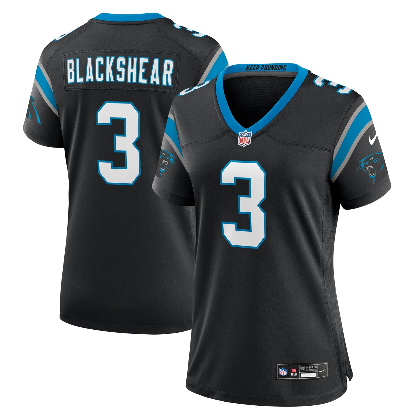 Raheem Blackshear Carolina Panthers Nike Women's Team Game Jersey - Black