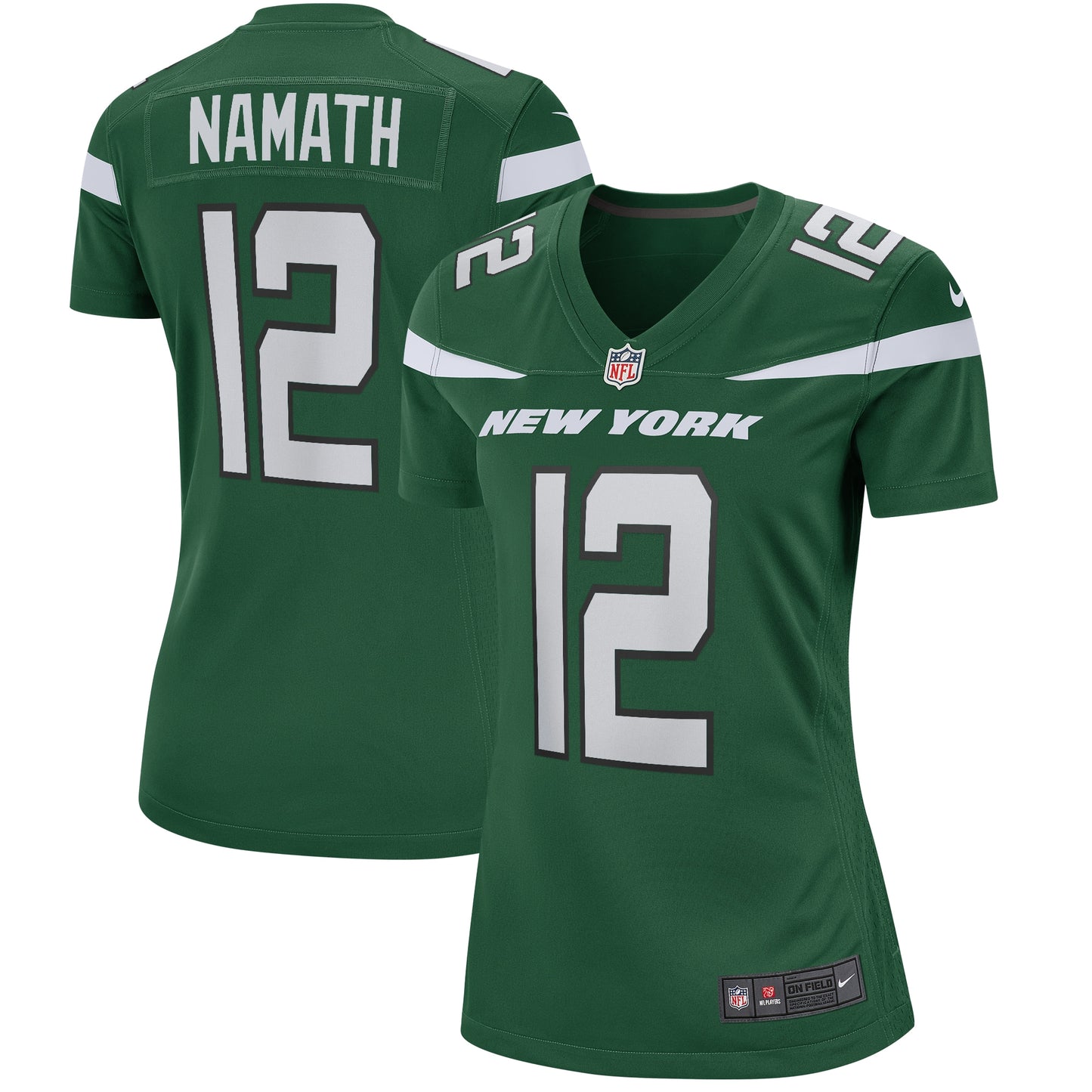 Joe Namath New York Jets Nike Women's Game Retired Player Jersey - Gotham Green