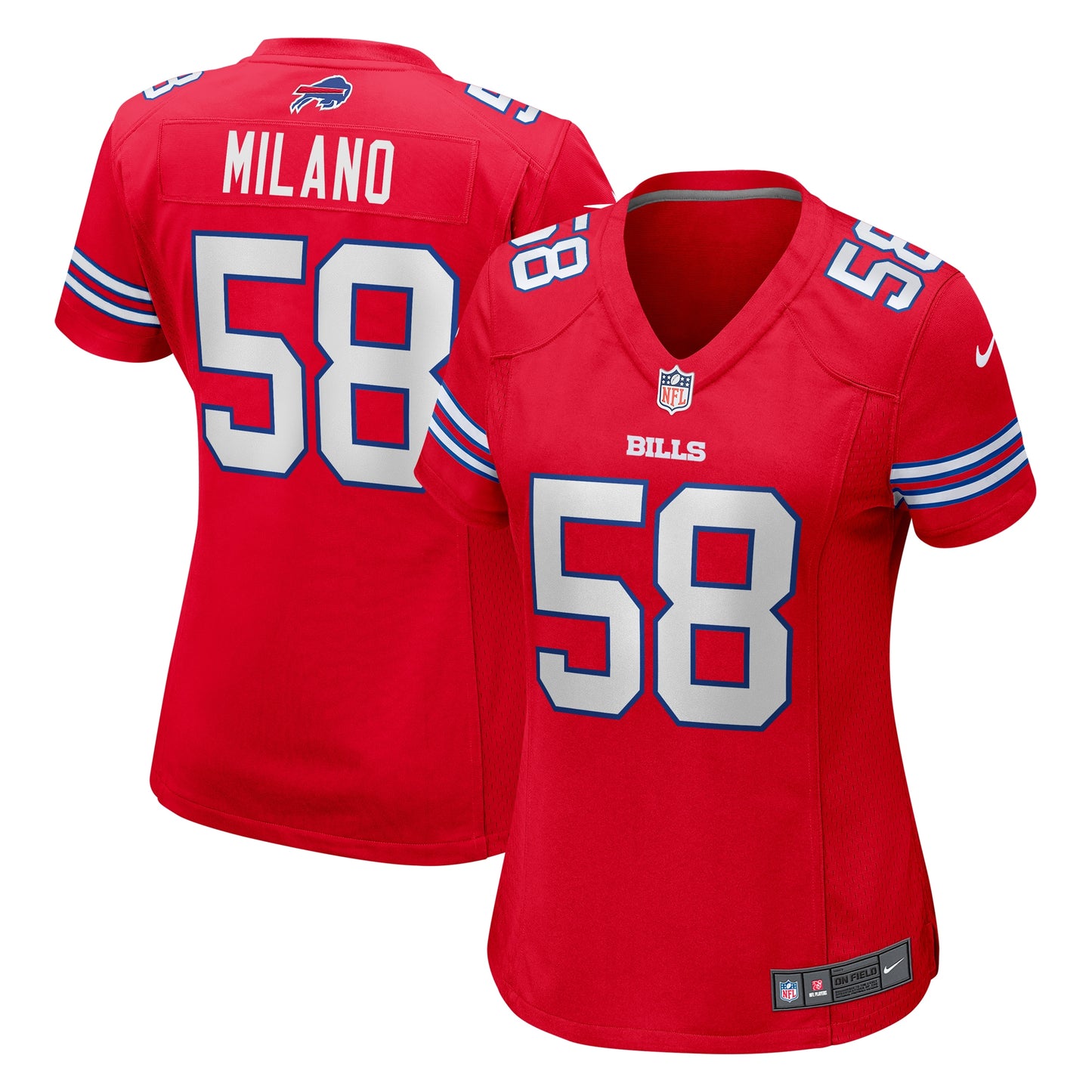 Matt Milano Buffalo Bills Nike Women's Player Jersey - Red