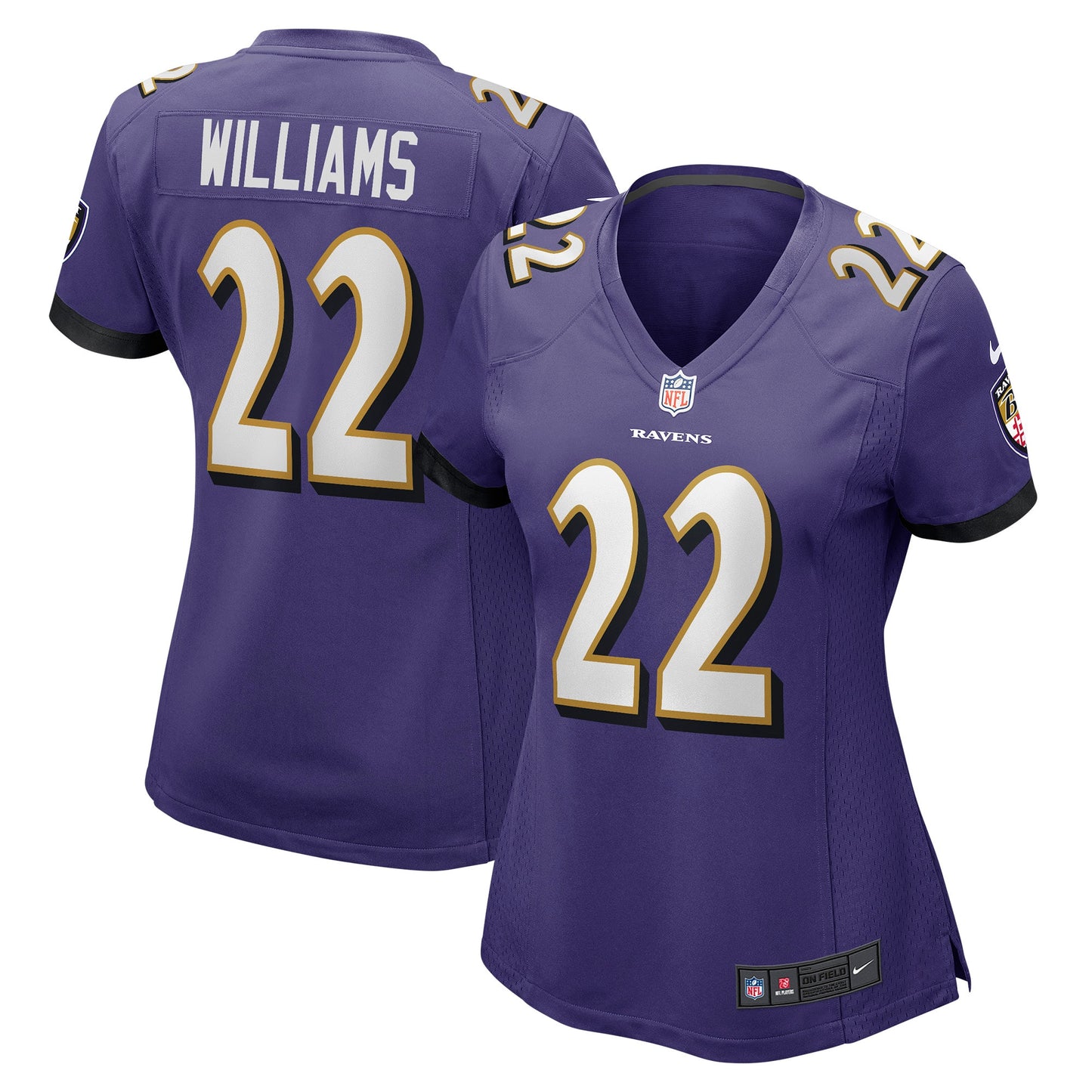 Damarion Williams Baltimore Ravens Nike Women's Player Game Jersey - Purple