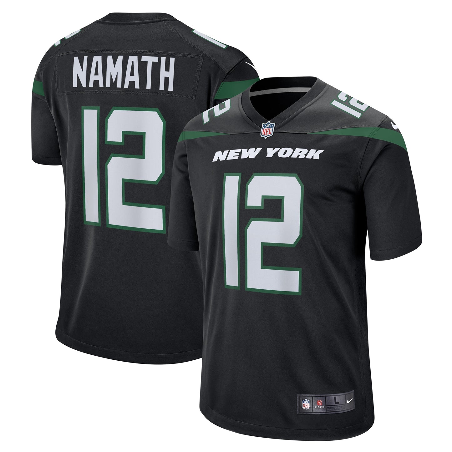 Joe Namath New York Jets Nike Retired Player Jersey - Black