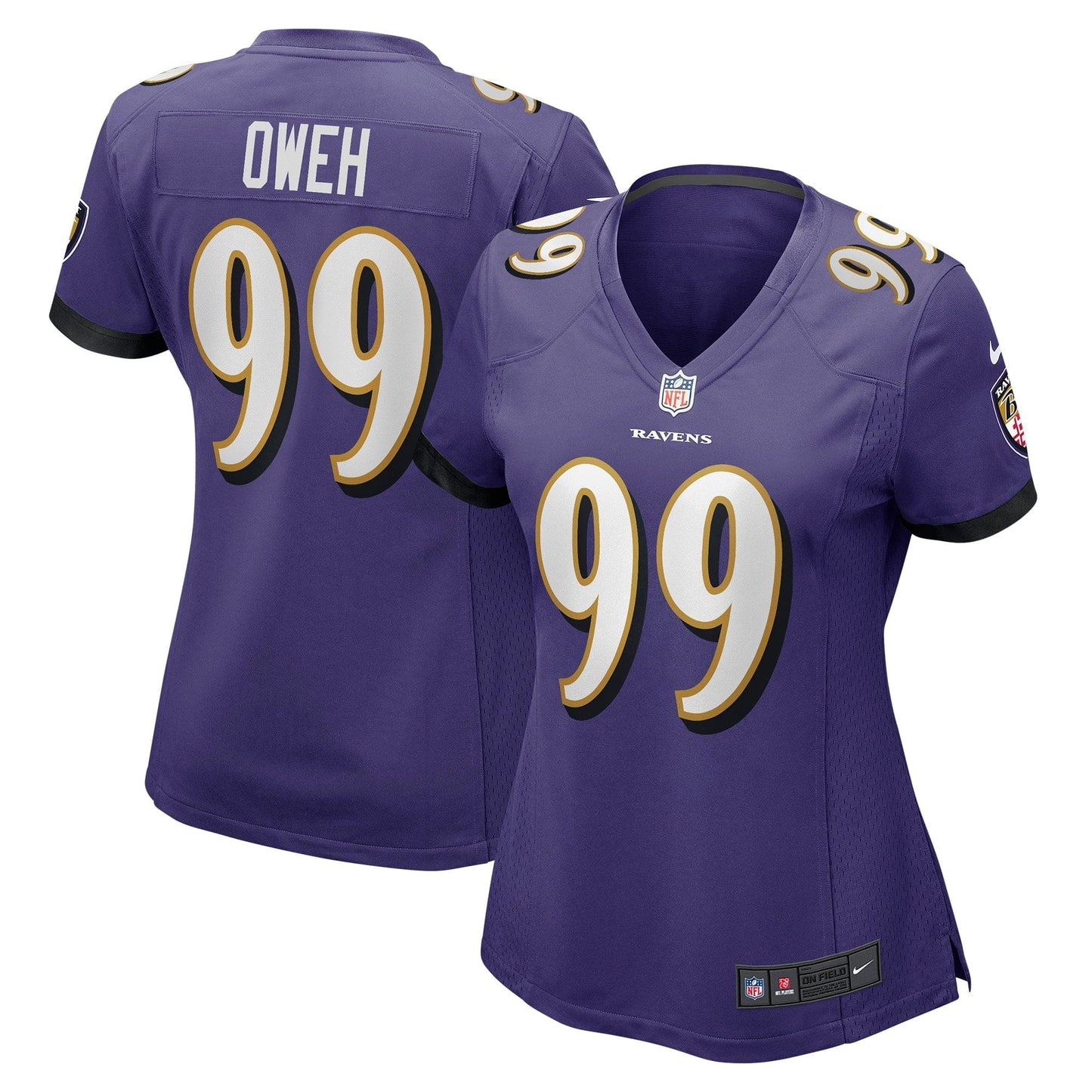 Women's Nike Odafe Oweh Purple Baltimore Ravens Game Jersey
